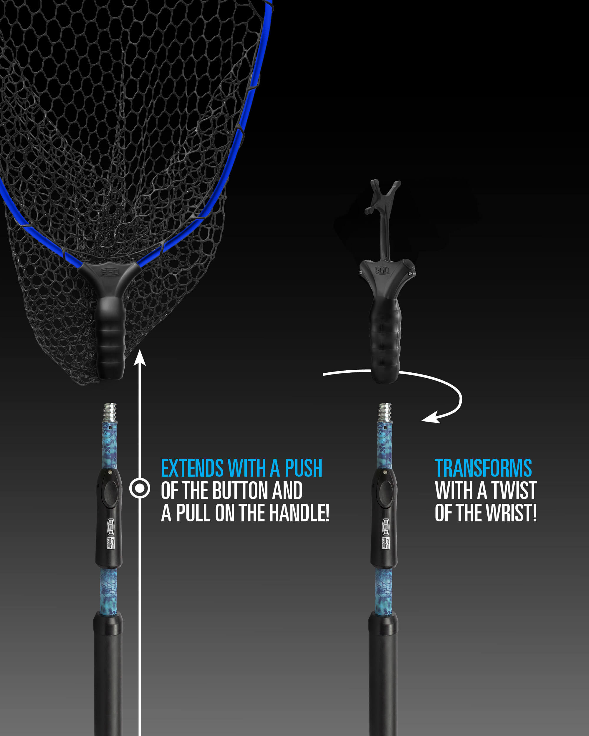Rob　新品CREEK angler's device Kryptek S2 Slider-Compact Rubber Net – EGO Fishing