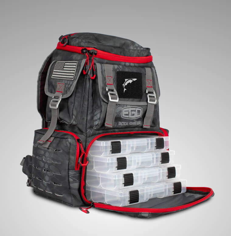 ego tackle box backpack open